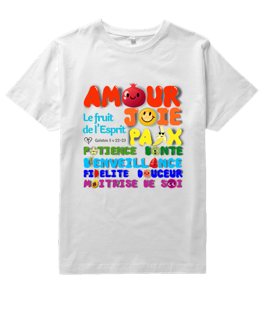 Fruit de l'Esprit T shirt adulte blanc