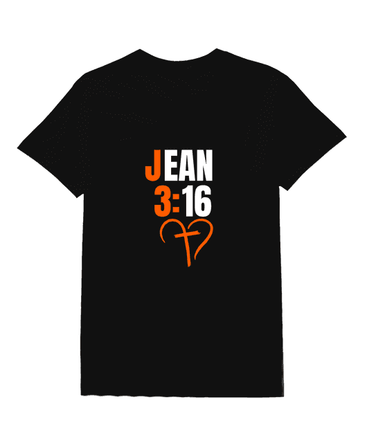 Nouvelle collection T shirt "IL est..." visuel orange et blanc