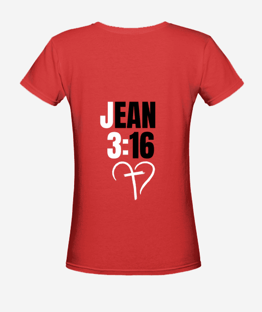 Nouvelle collection T shirt "Il est..." femme col V visuel noir et blanc