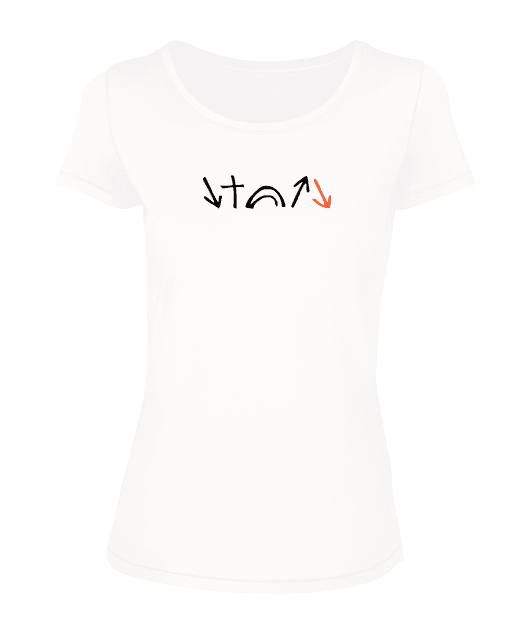 Nouvelle collection T shirt "Il est..." Femme visuel noir et orange